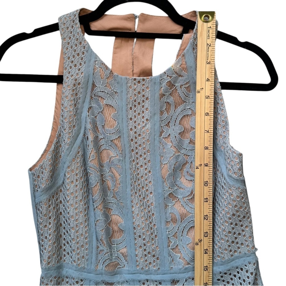 NWT! BCBG ARIELLA Lace Halter Dress Gown Light Blue | Women’s Size 4 - Picture 13 of 15